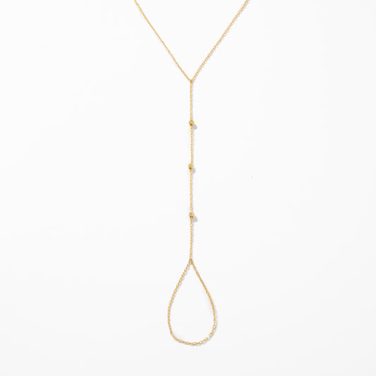 Beaded Hand Chain Bracelet