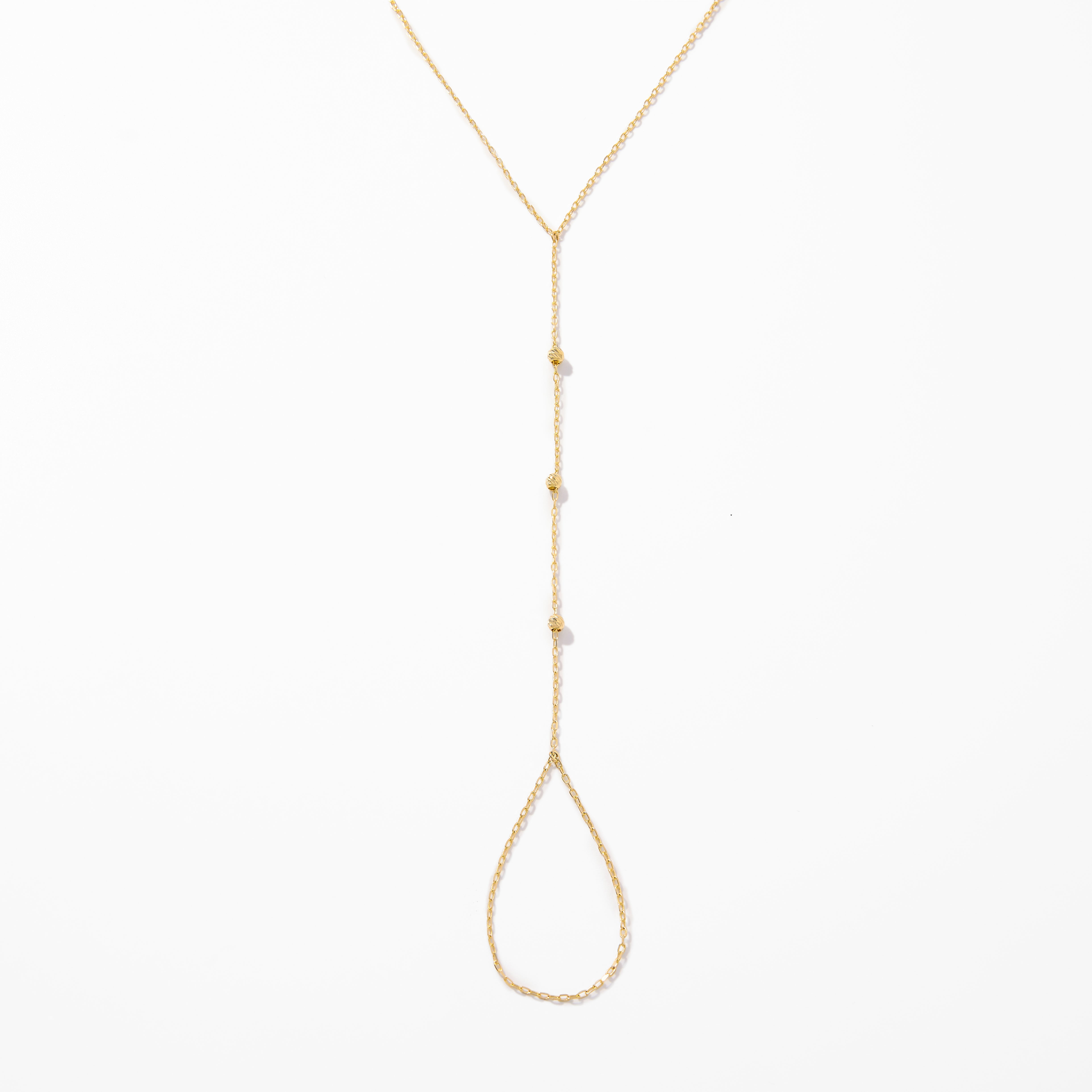 Beaded Hand Chain Bracelet