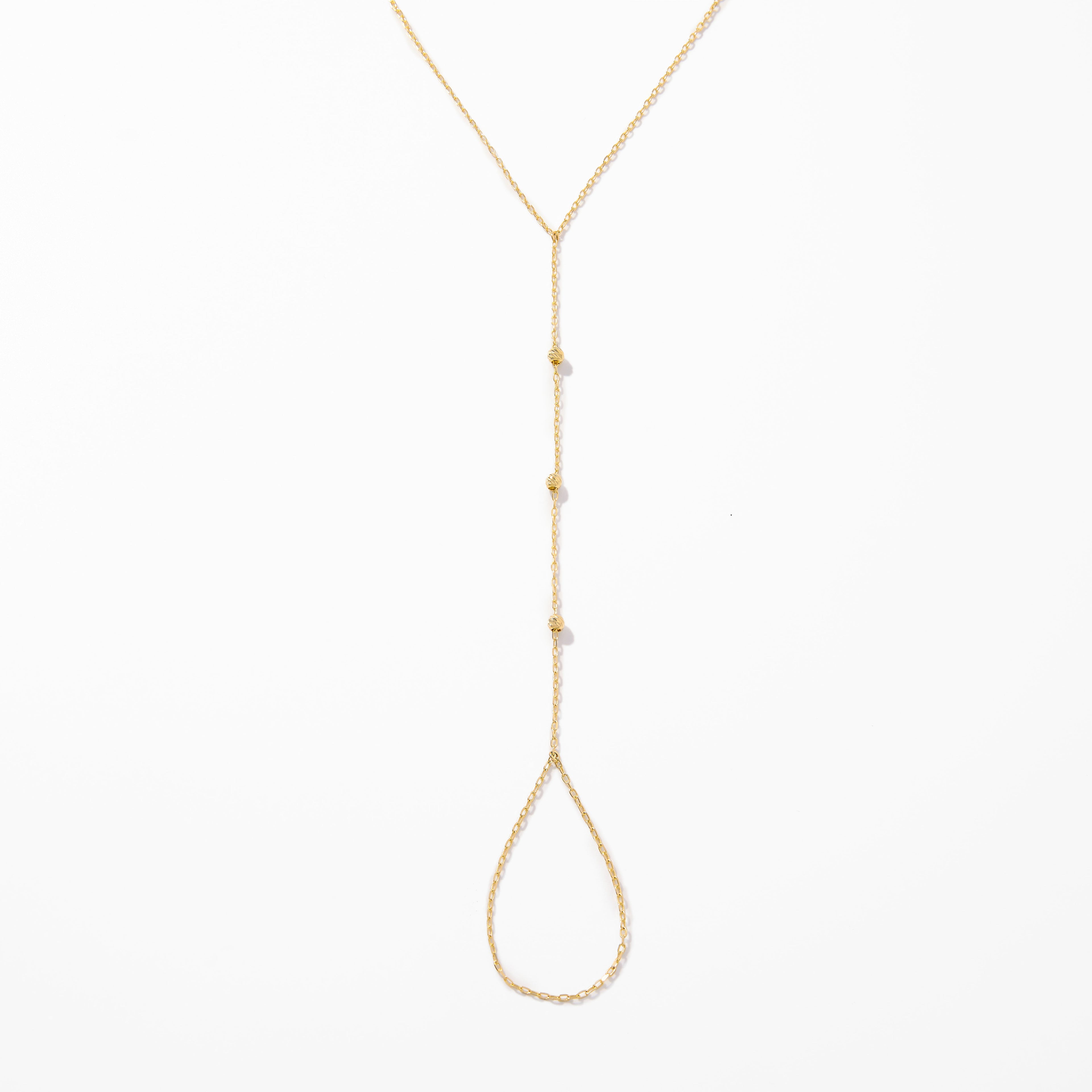 Beaded Hand Chain Bracelet