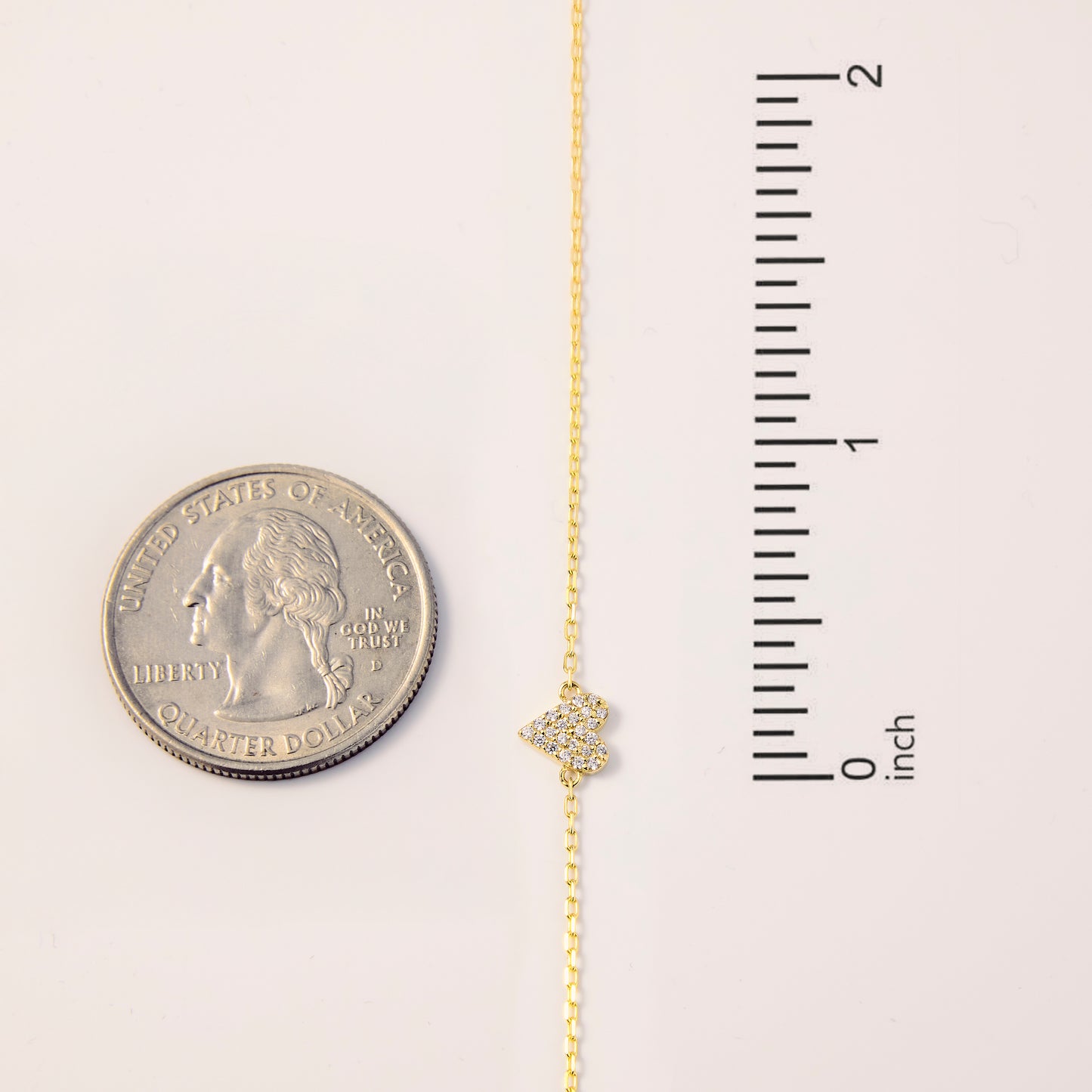 Dainty Diamond Heart Bracelet