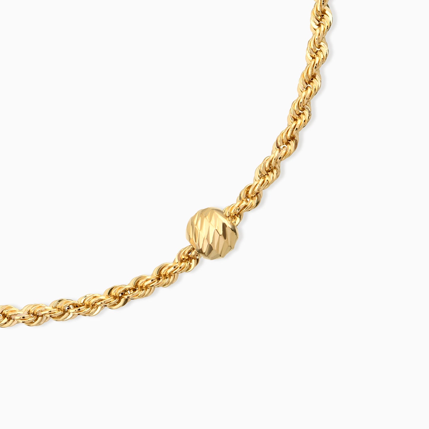 Dainty Rope Chain Bracelet with Bead