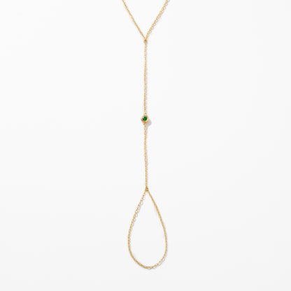 Birthstone Hand Chain Bracelet