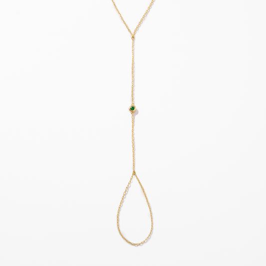 Birthstone Hand Chain Bracelet