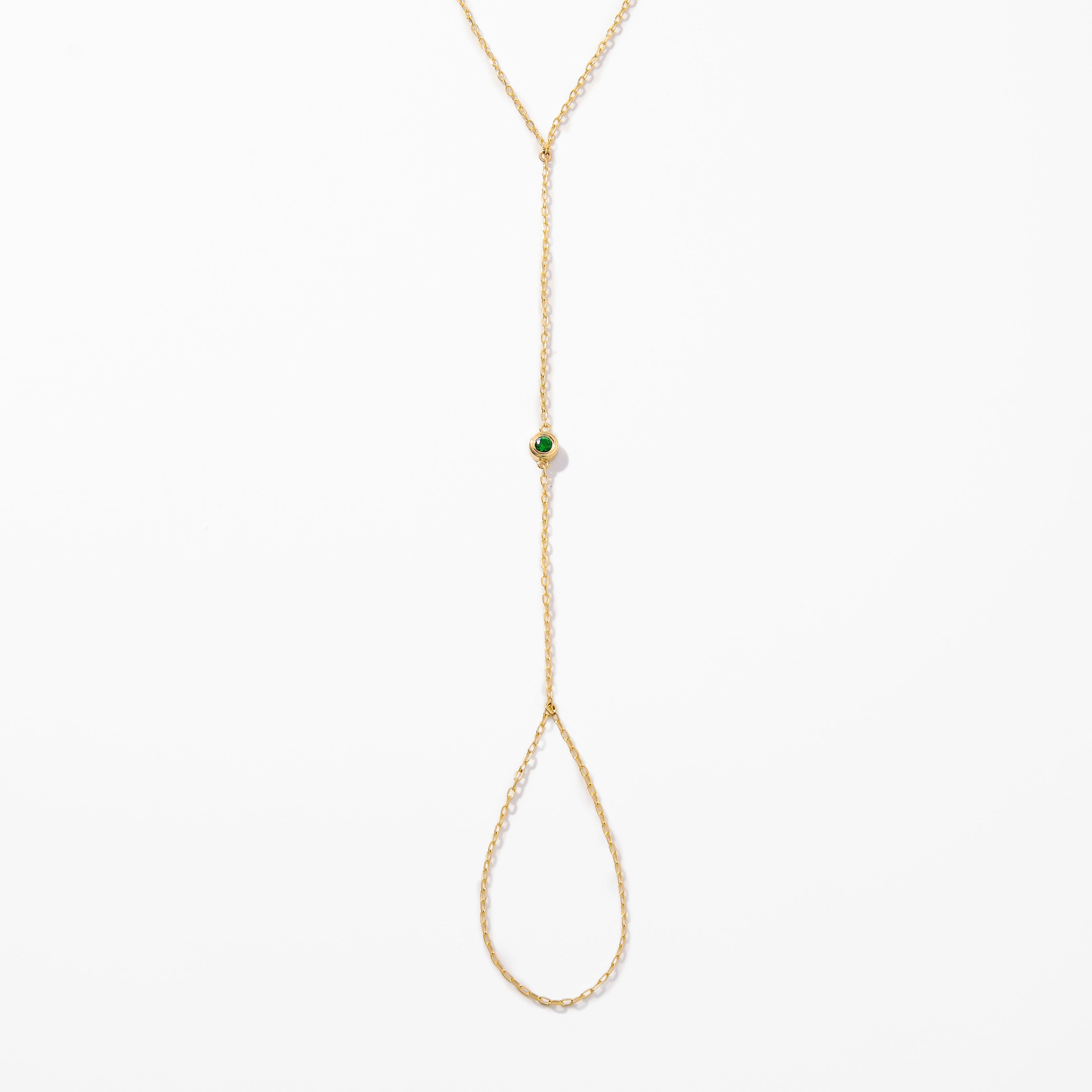 Birthstone Hand Chain Bracelet