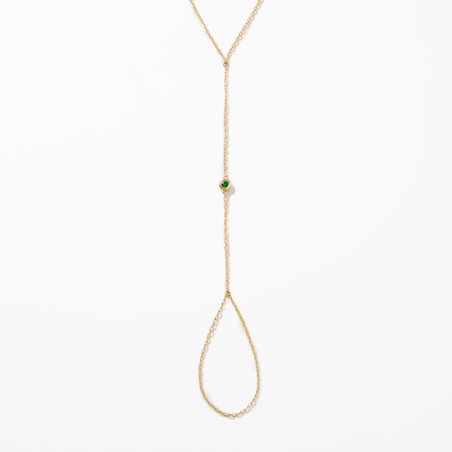 Birthstone Hand Chain Bracelet