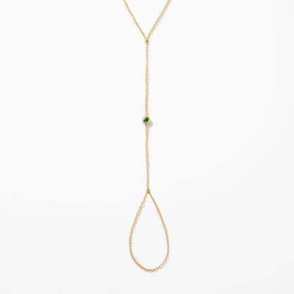 Birthstone Hand Chain Bracelet