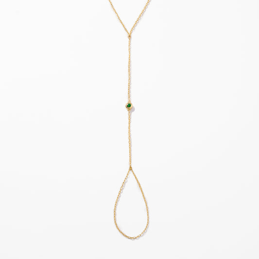 Birthstone Hand Chain Bracelet