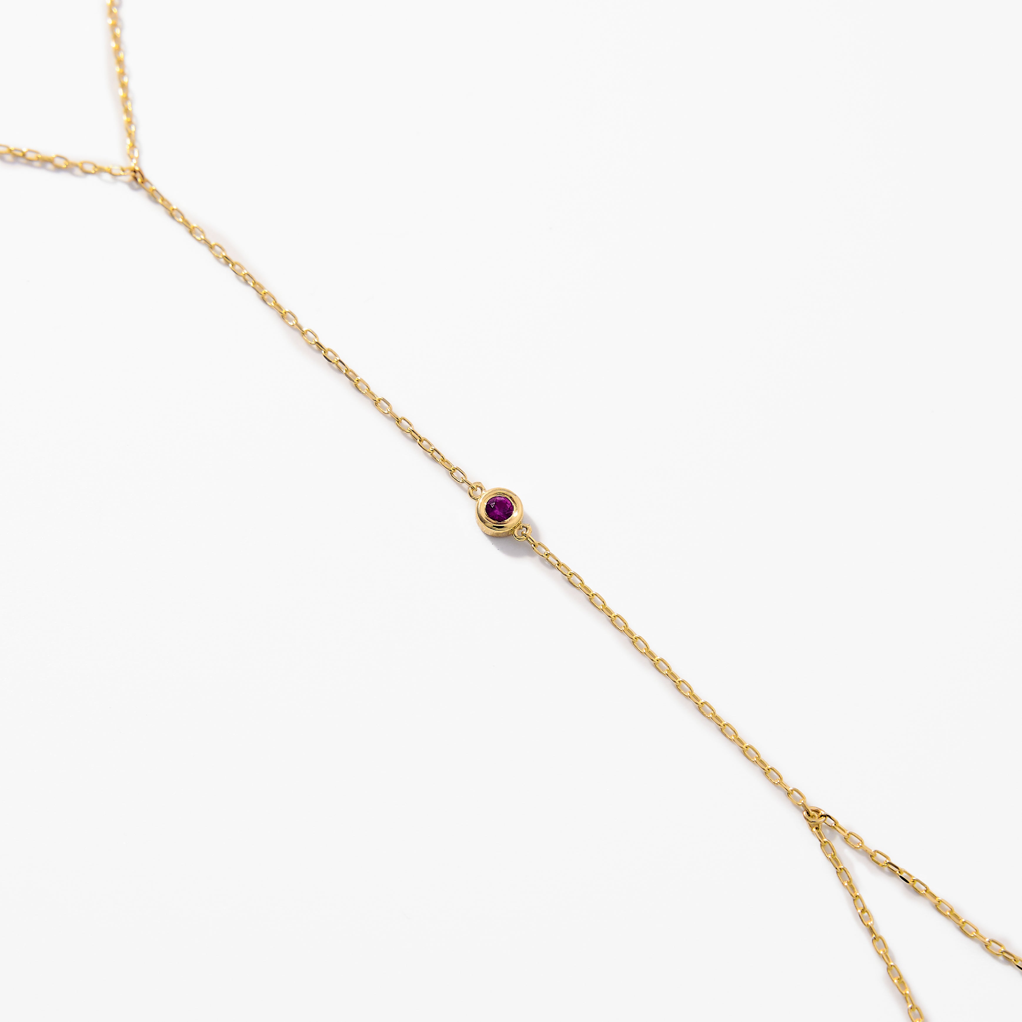 Birthstone Hand Chain Bracelet