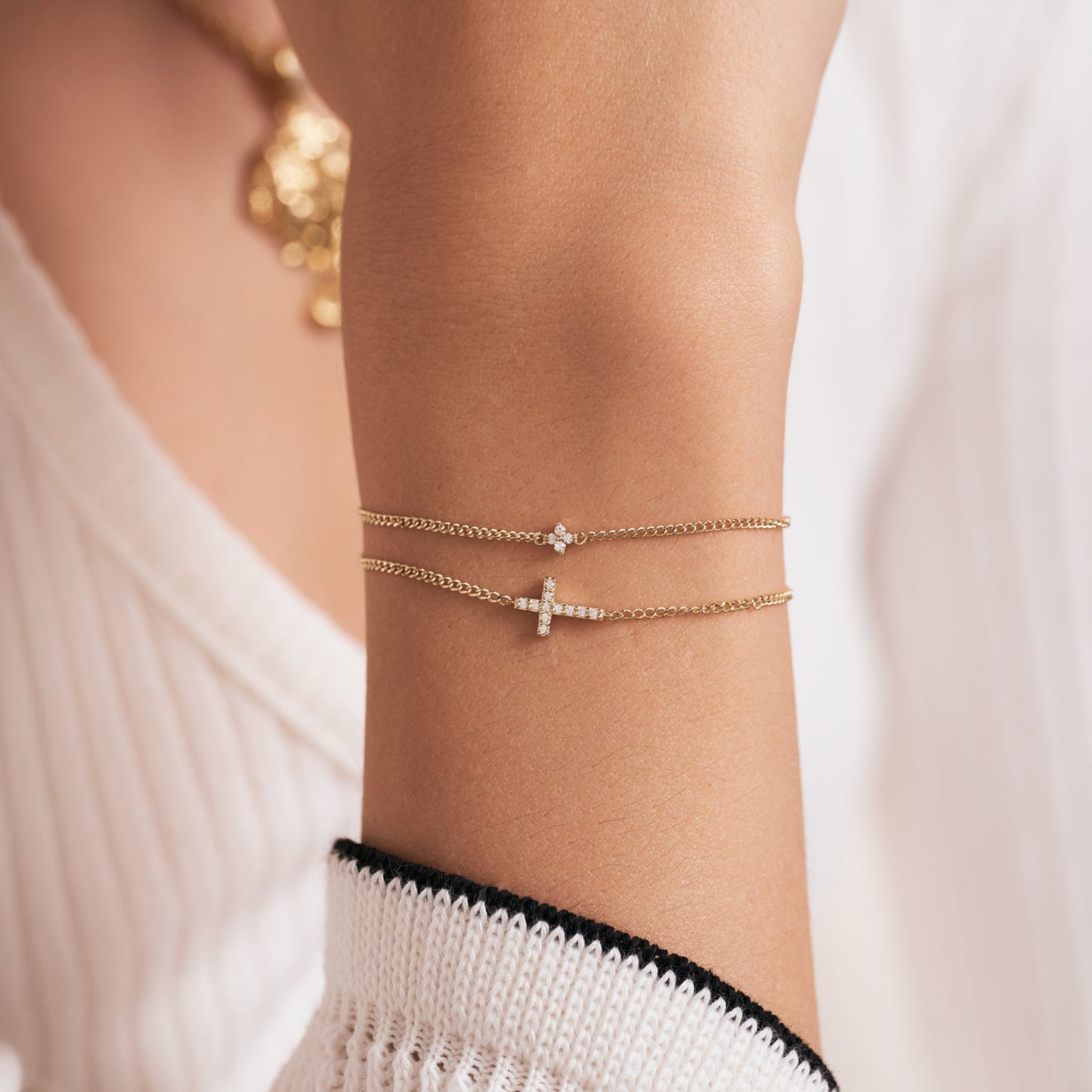 Diamond Cross Bracelet