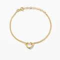 Double Chain Heart Bracelet