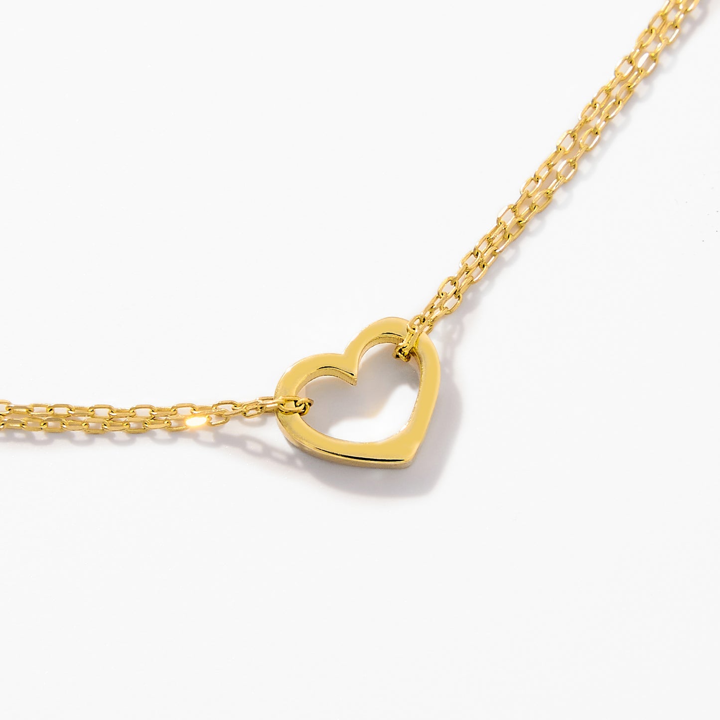 Double Chain Heart Bracelet
