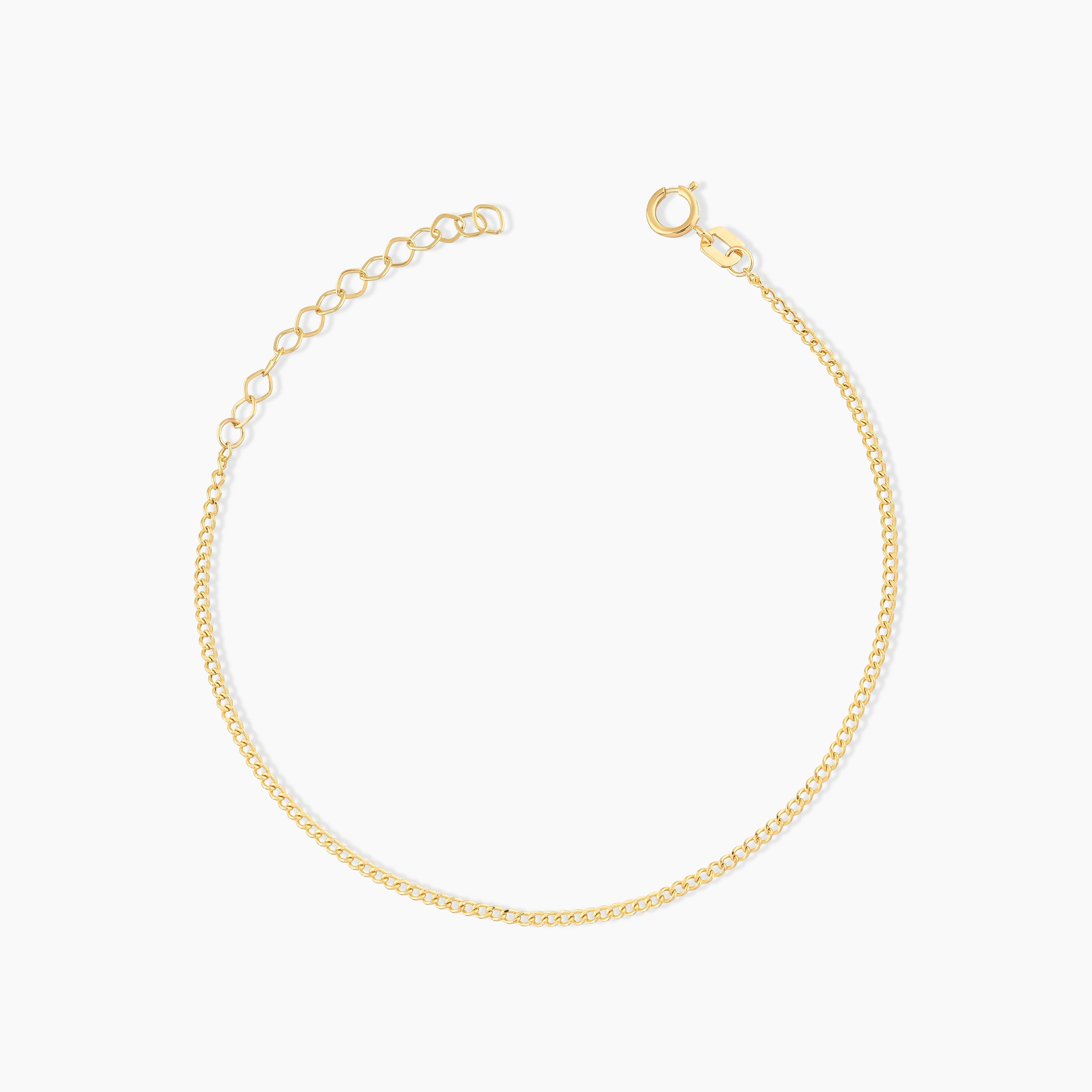 Curb Chain Bracelet - Classic Flat Link