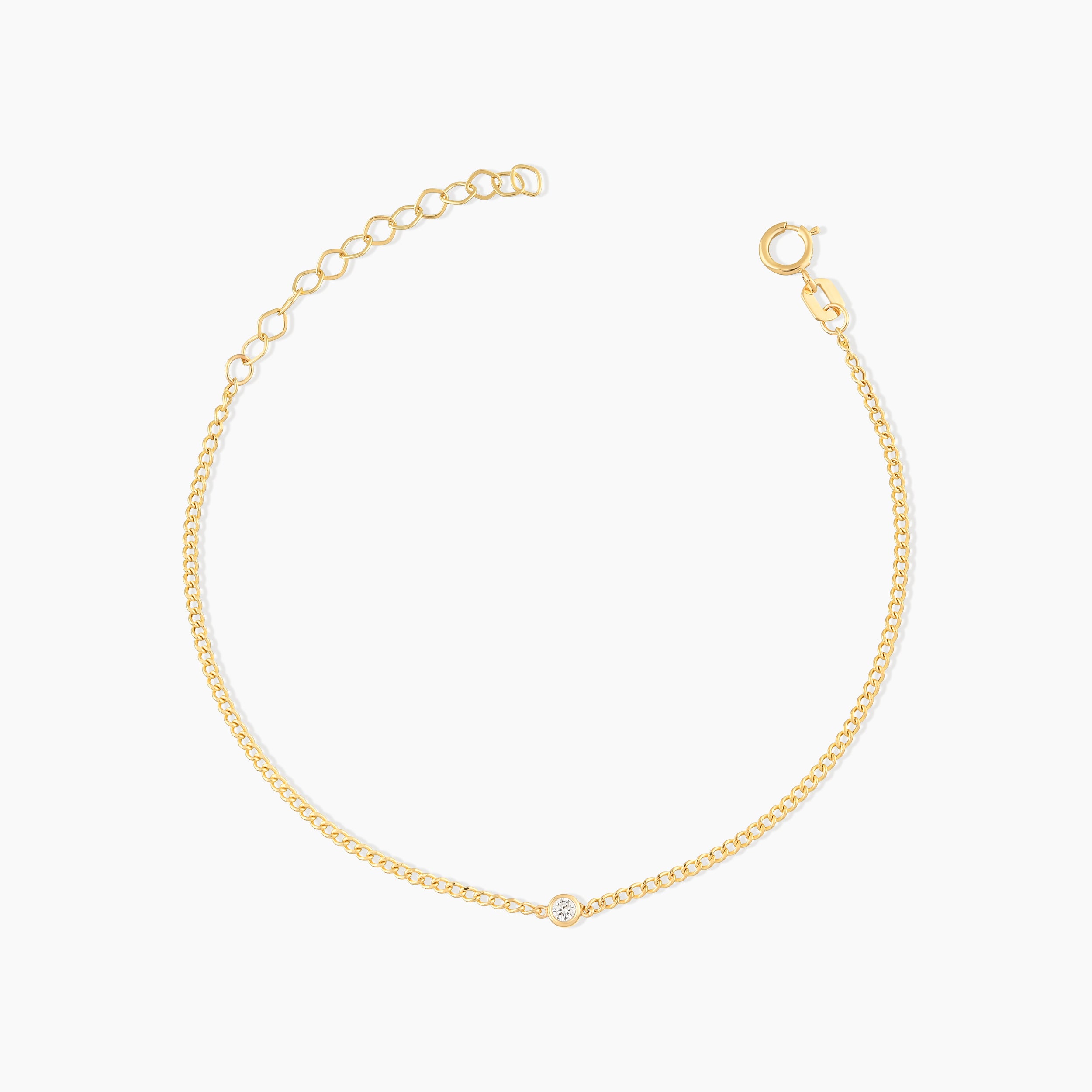 Solitaire Bezel Set Diamond Bracelet