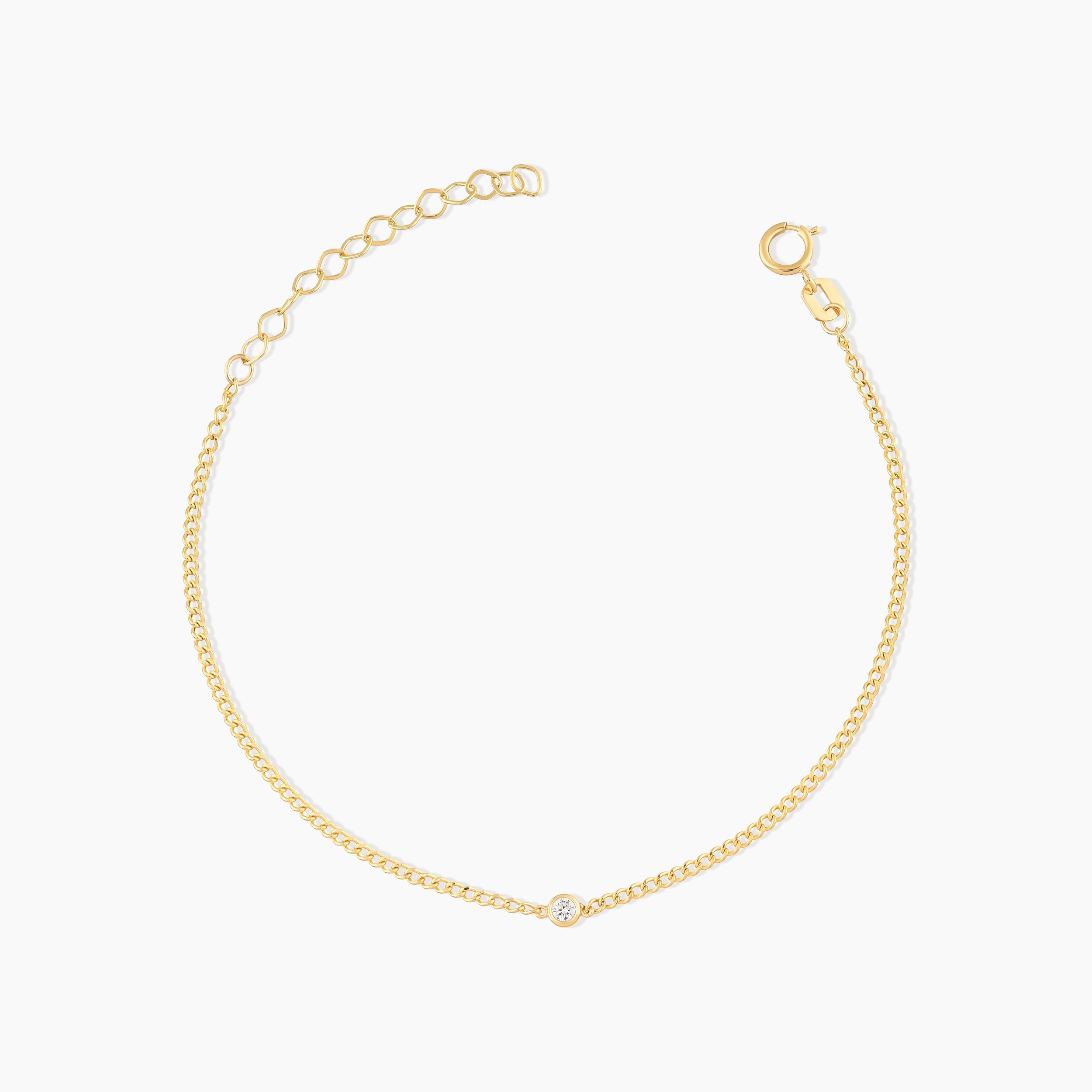 Solitaire Bezel Set Diamond Bracelet