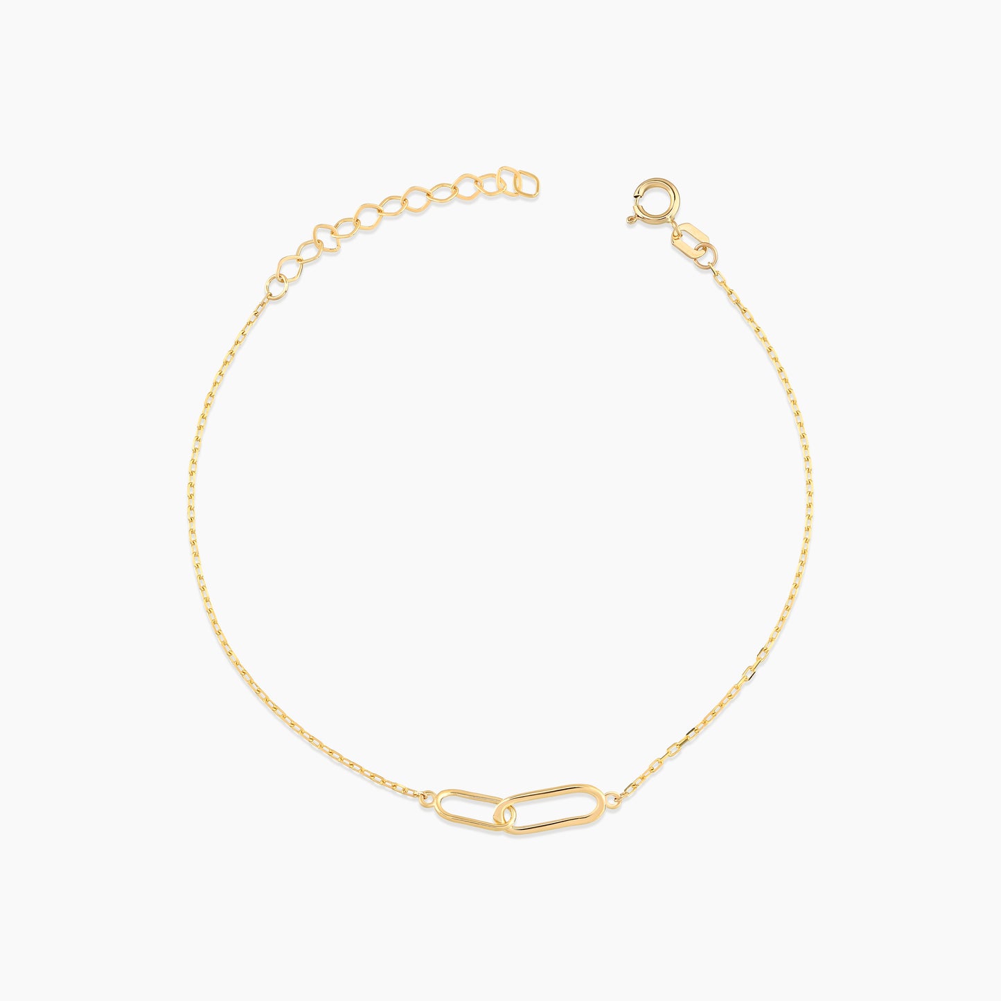 Double Interlocking Paperclip Bracelet