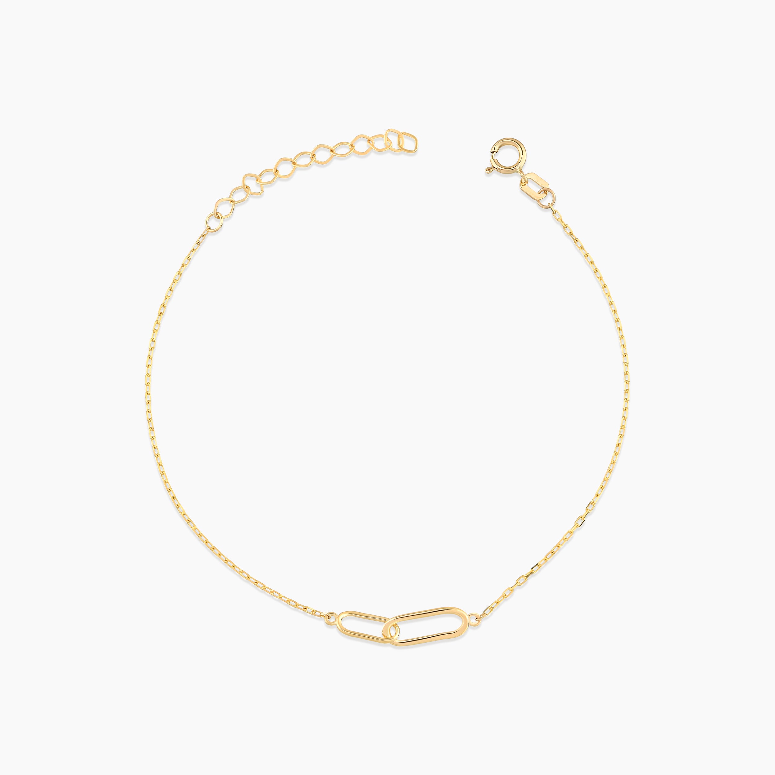 Double Interlocking Paperclip Bracelet