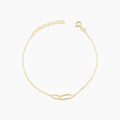 Double Interlocking Paperclip Bracelet