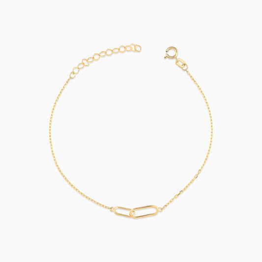Double Interlocking Paperclip Bracelet