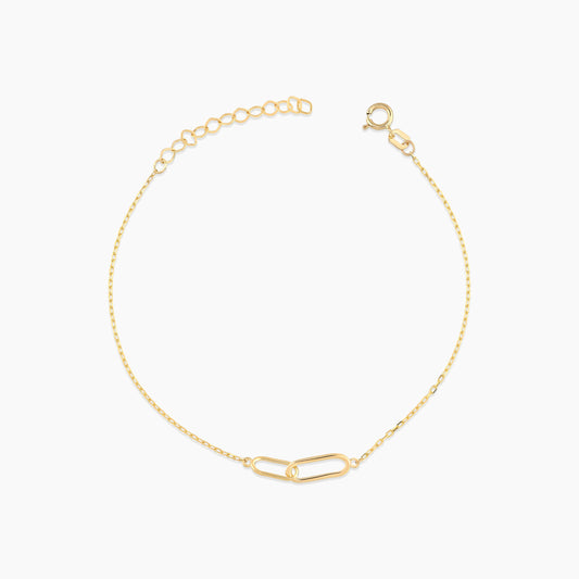 Double Interlocking Paperclip Bracelet