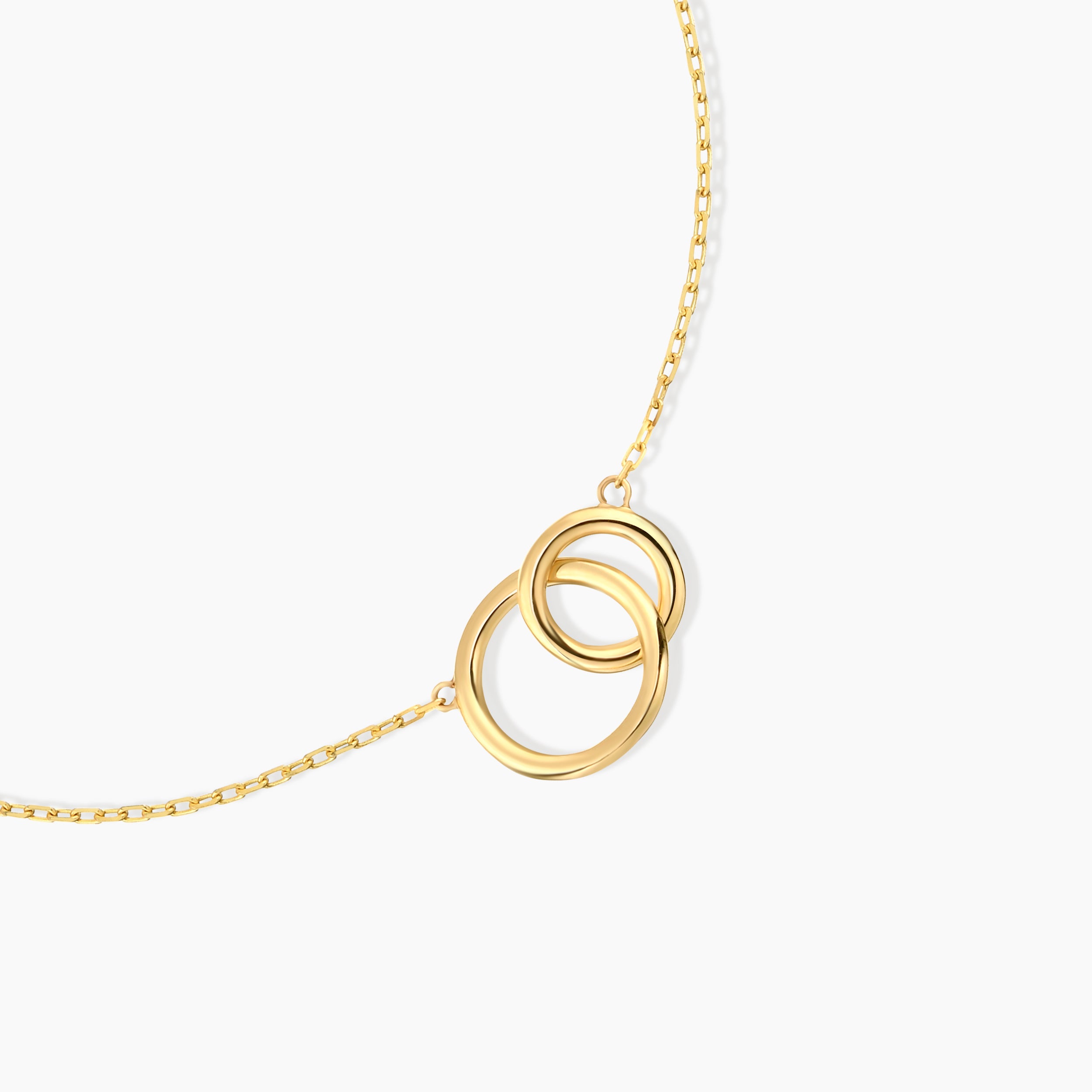 Interlocking Circles Bracelet - Double Ring Link