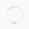 Interlocking Circles Bracelet - Double Ring Link