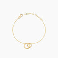 Interlocking Circles Bracelet - Double Ring Link
