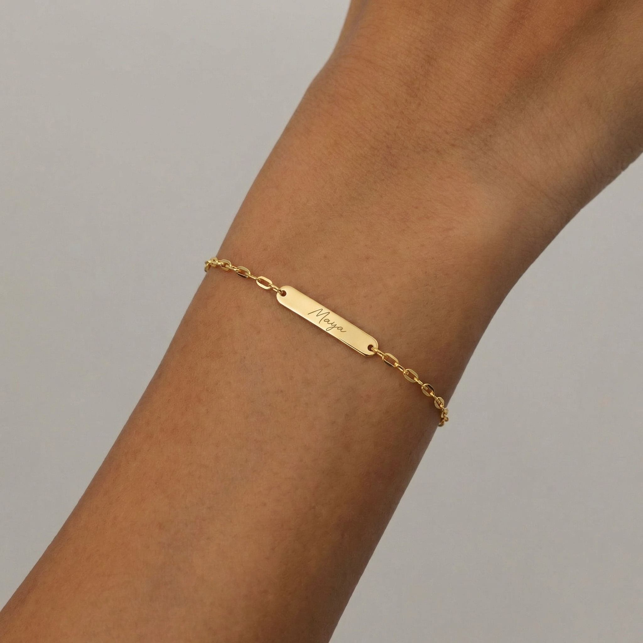 Dainty ID Bar Bracelet