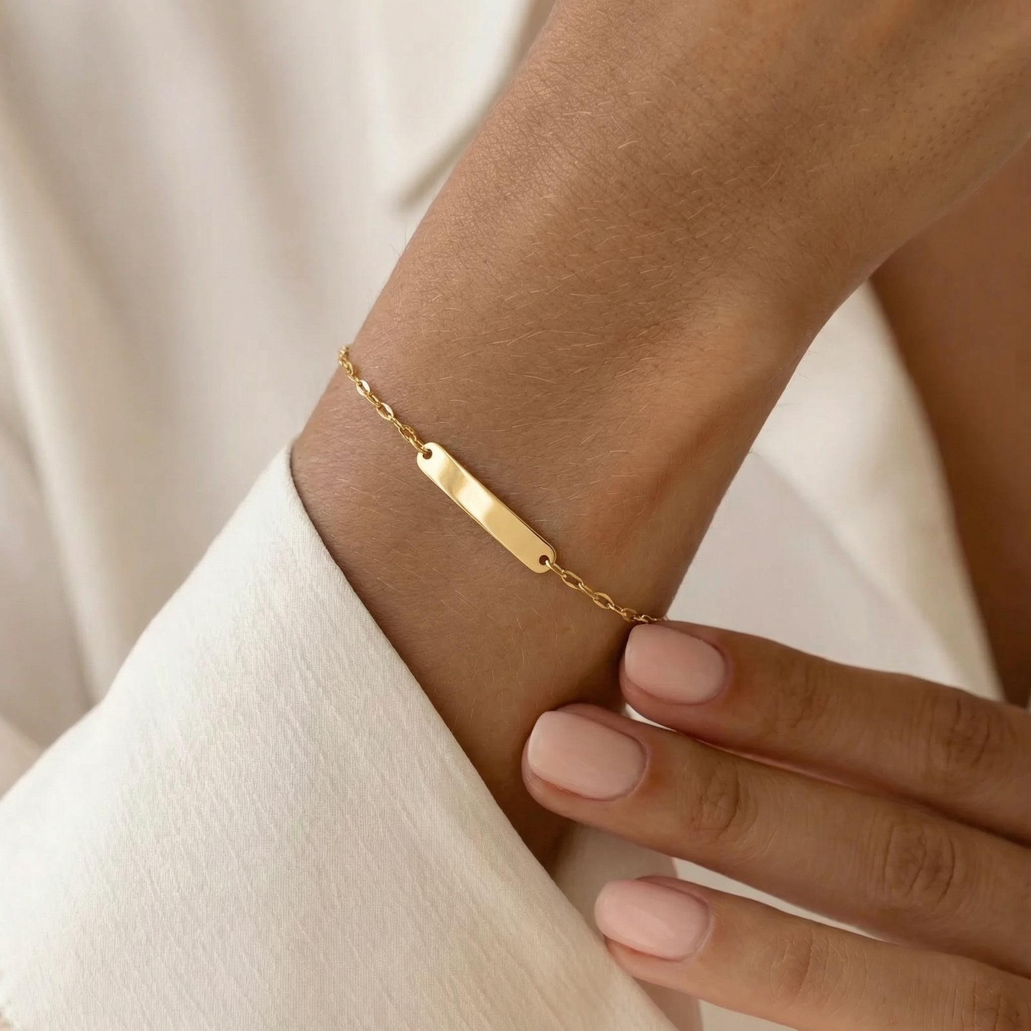 Dainty ID Bar Bracelet