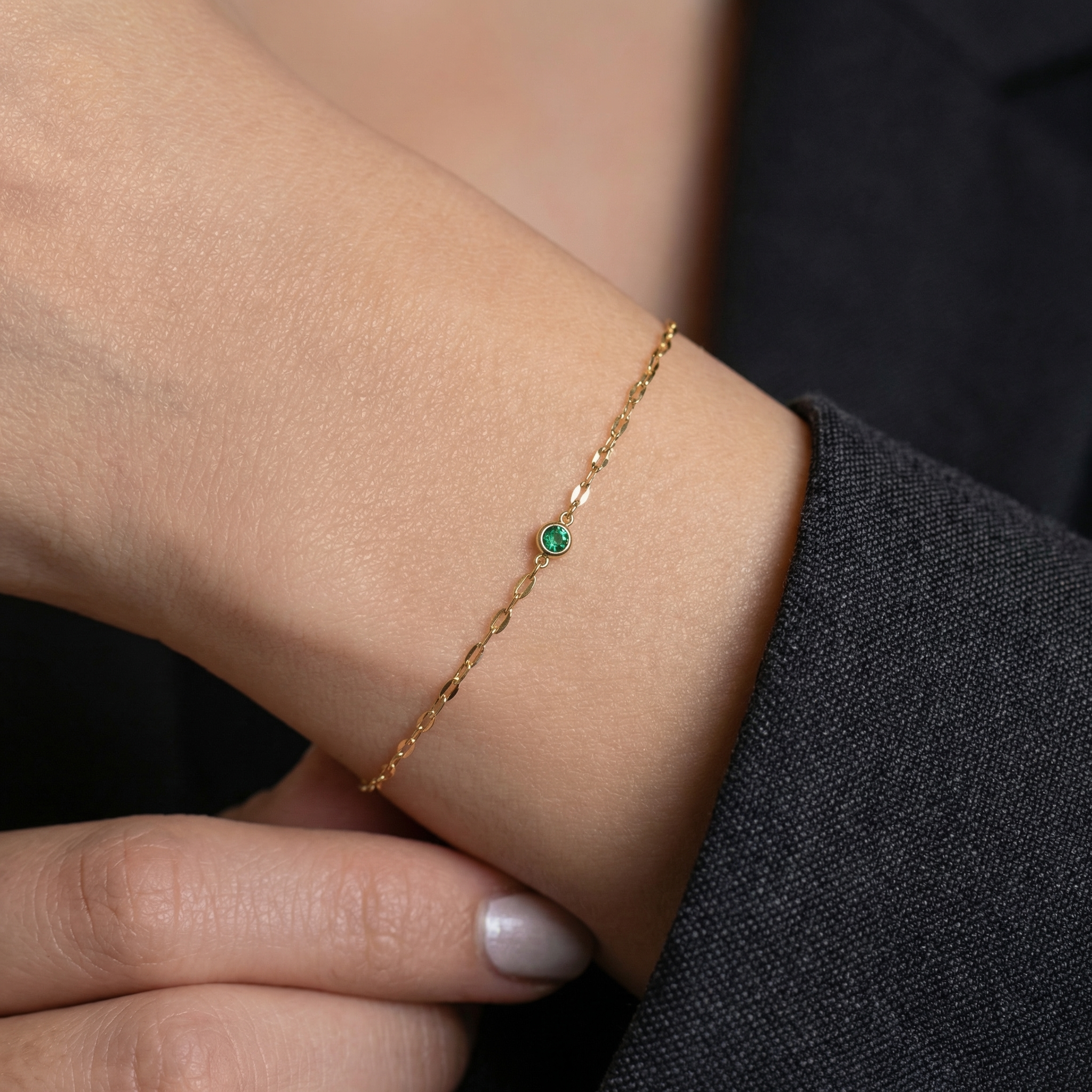 Dainty Custom Birthstone Bracelet
