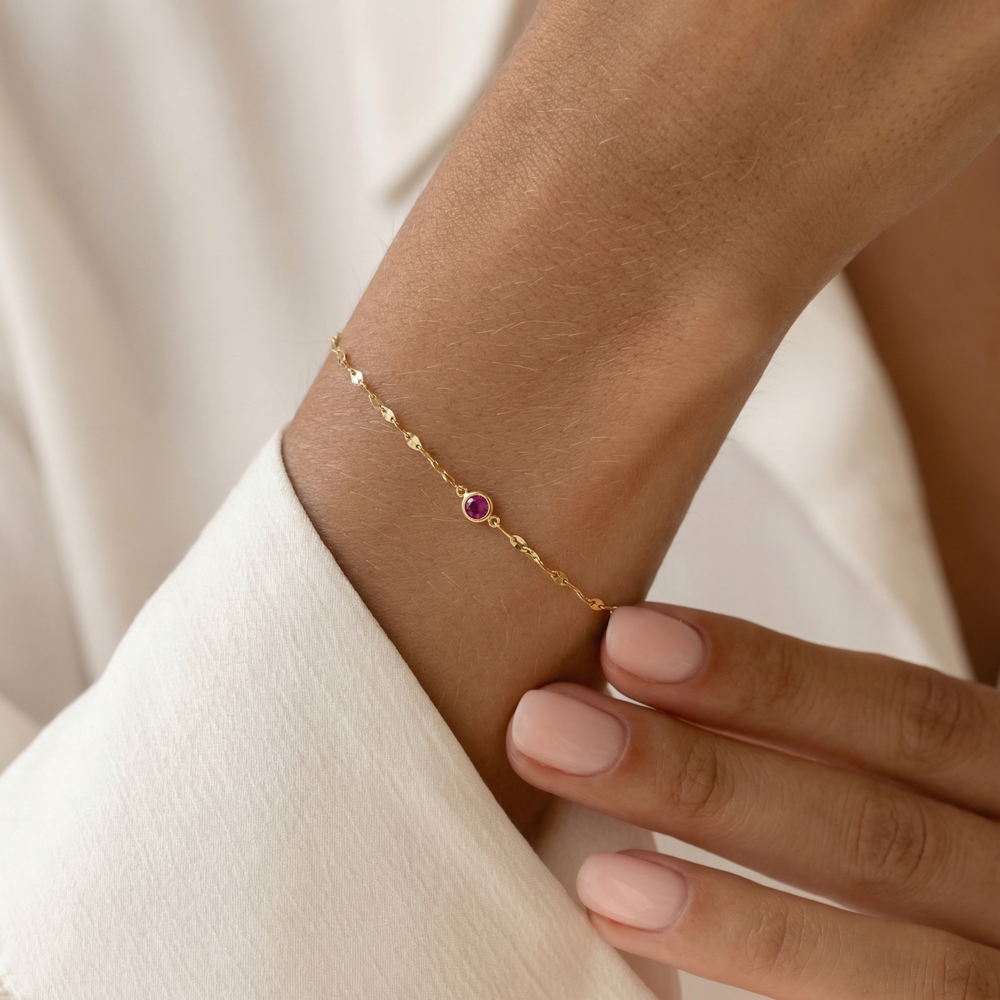Dainty Custom Birthstone Bracelet