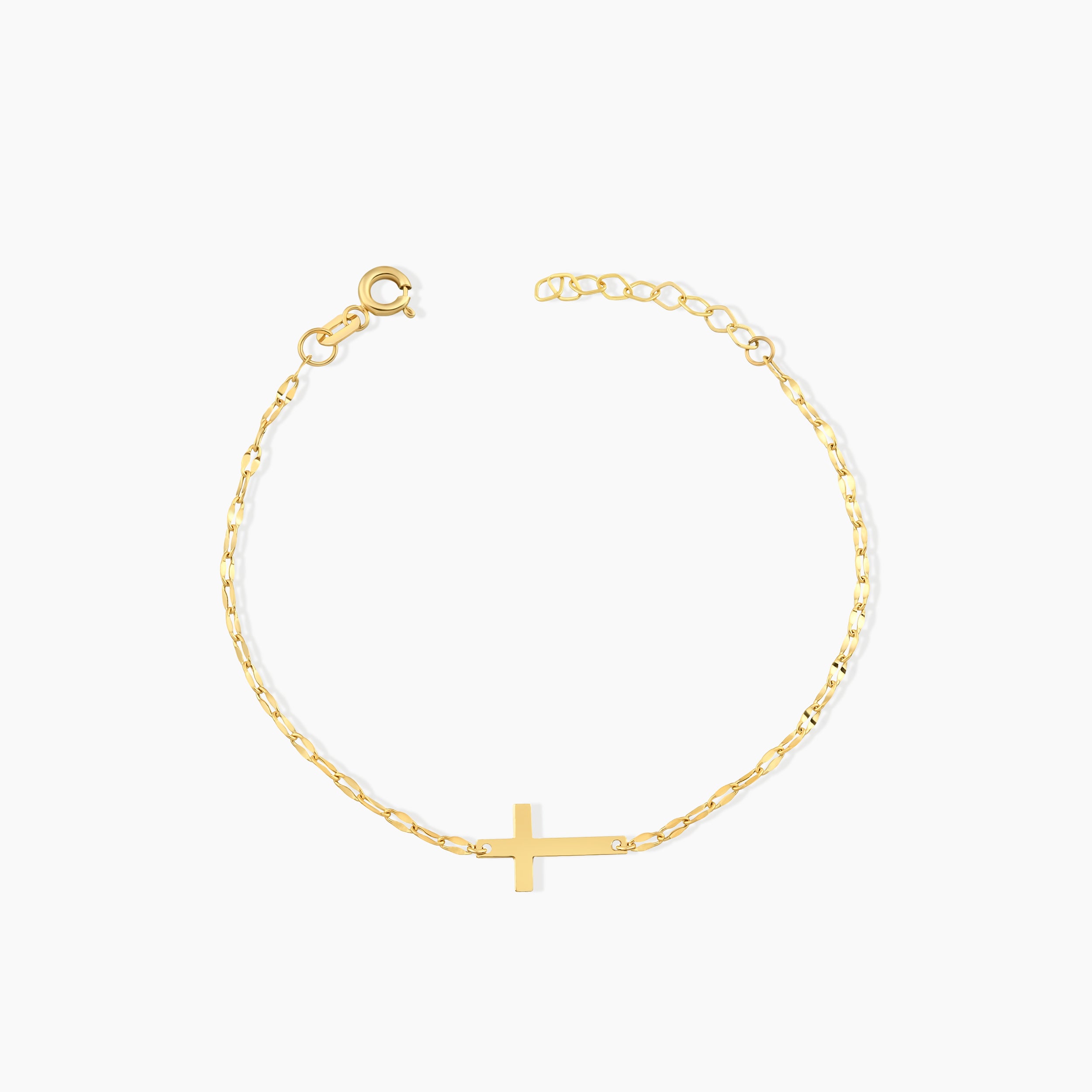 Sideways Cross Bracelet