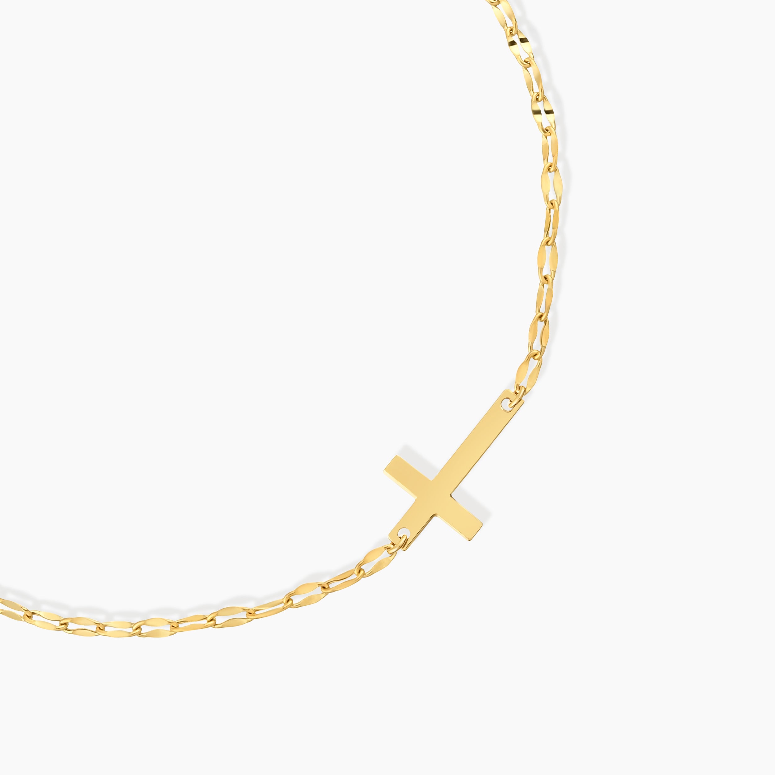Sideways Cross Bracelet
