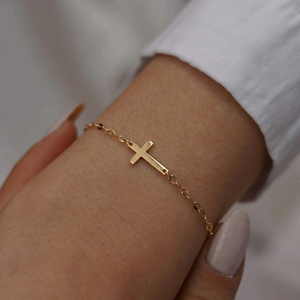 Sideways Cross Bracelet