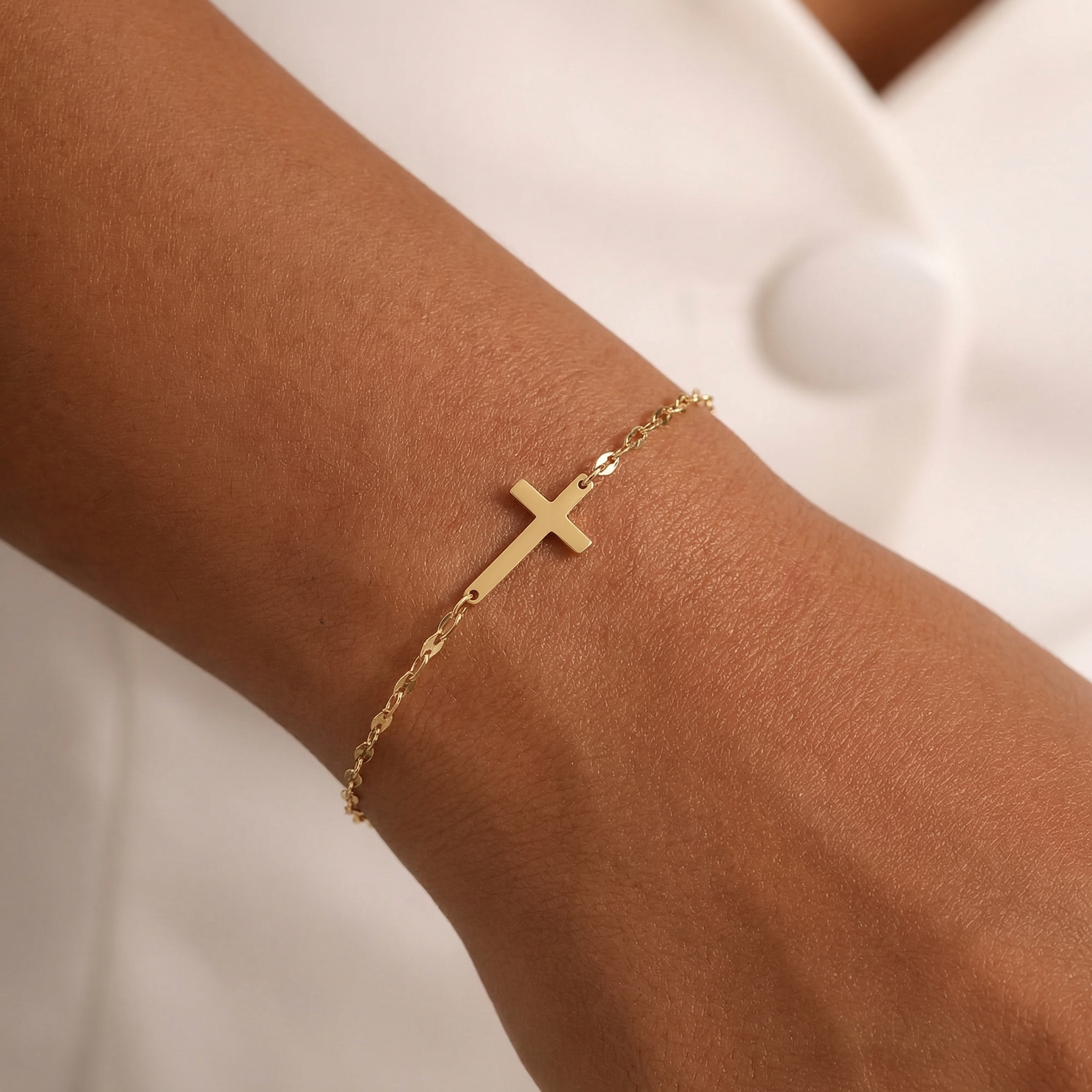 Sideways Cross Bracelet