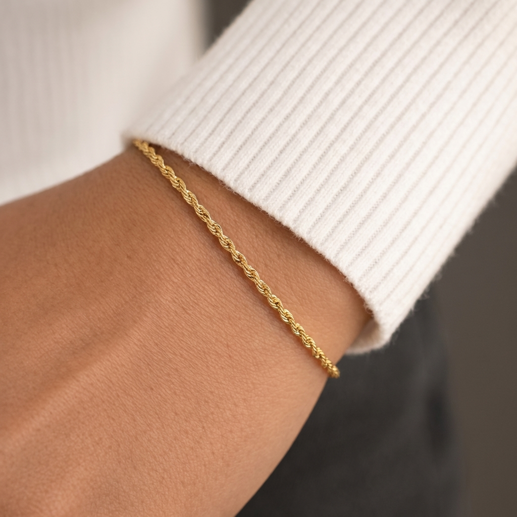 Singapore Chain Bracelet - Twisted Chain Bracelet