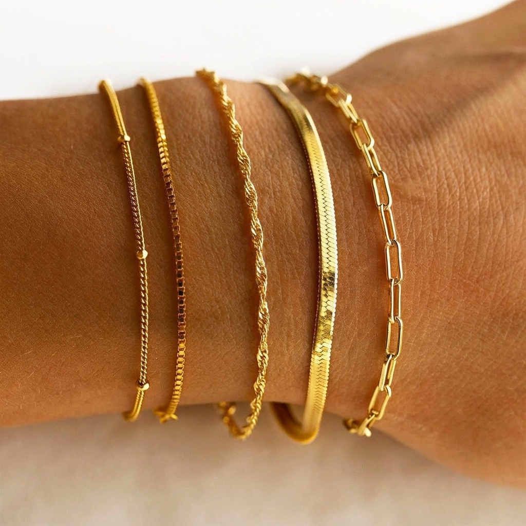 Dainty Double Curb Chain Bracelet