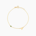 Initial and Birthstone Bracelet
