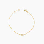 Dainty Diamond Star of David Stud Bracelet