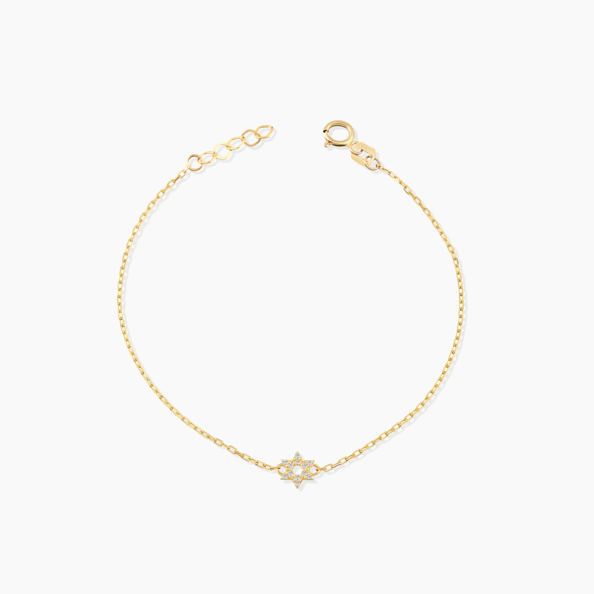 Dainty Diamond Star of David Stud Earrings