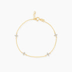 Diamond Clover Station Bracelet
