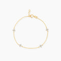 Diamond Clover Station Bracelet