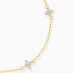 Diamond Clover Station Bracelet