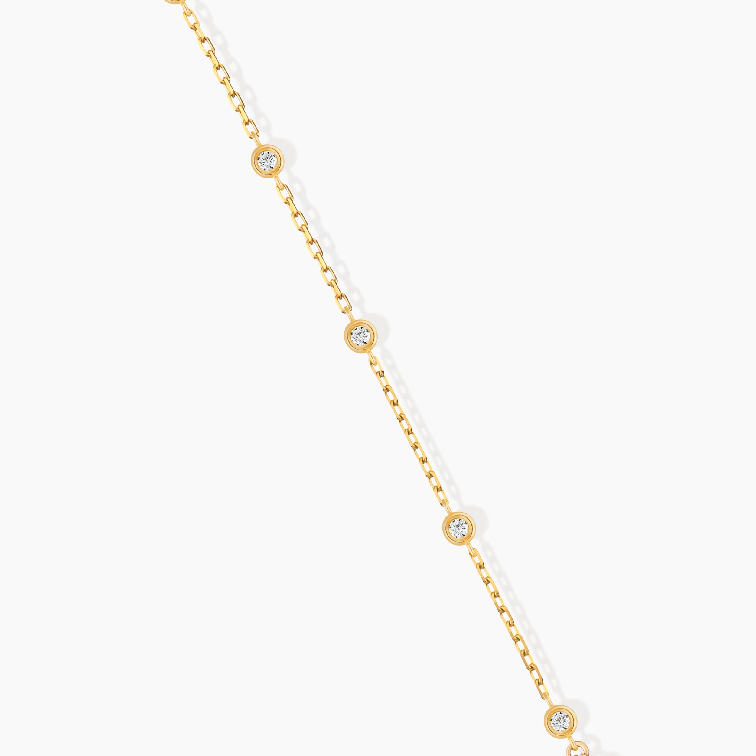 Dainty Diamond Bezel Body Chain Finger Ring Bracelet
