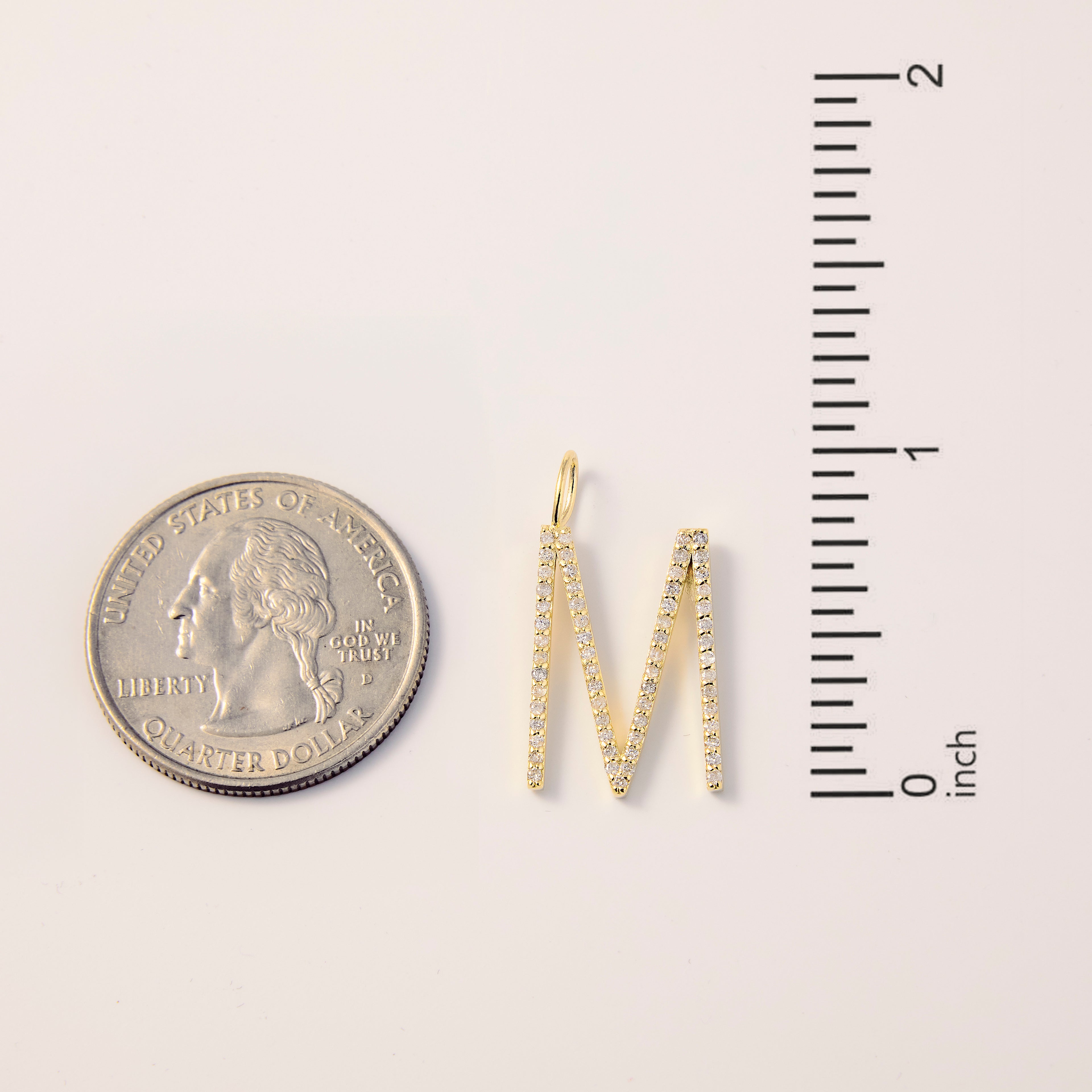 Diamond Letter Charm