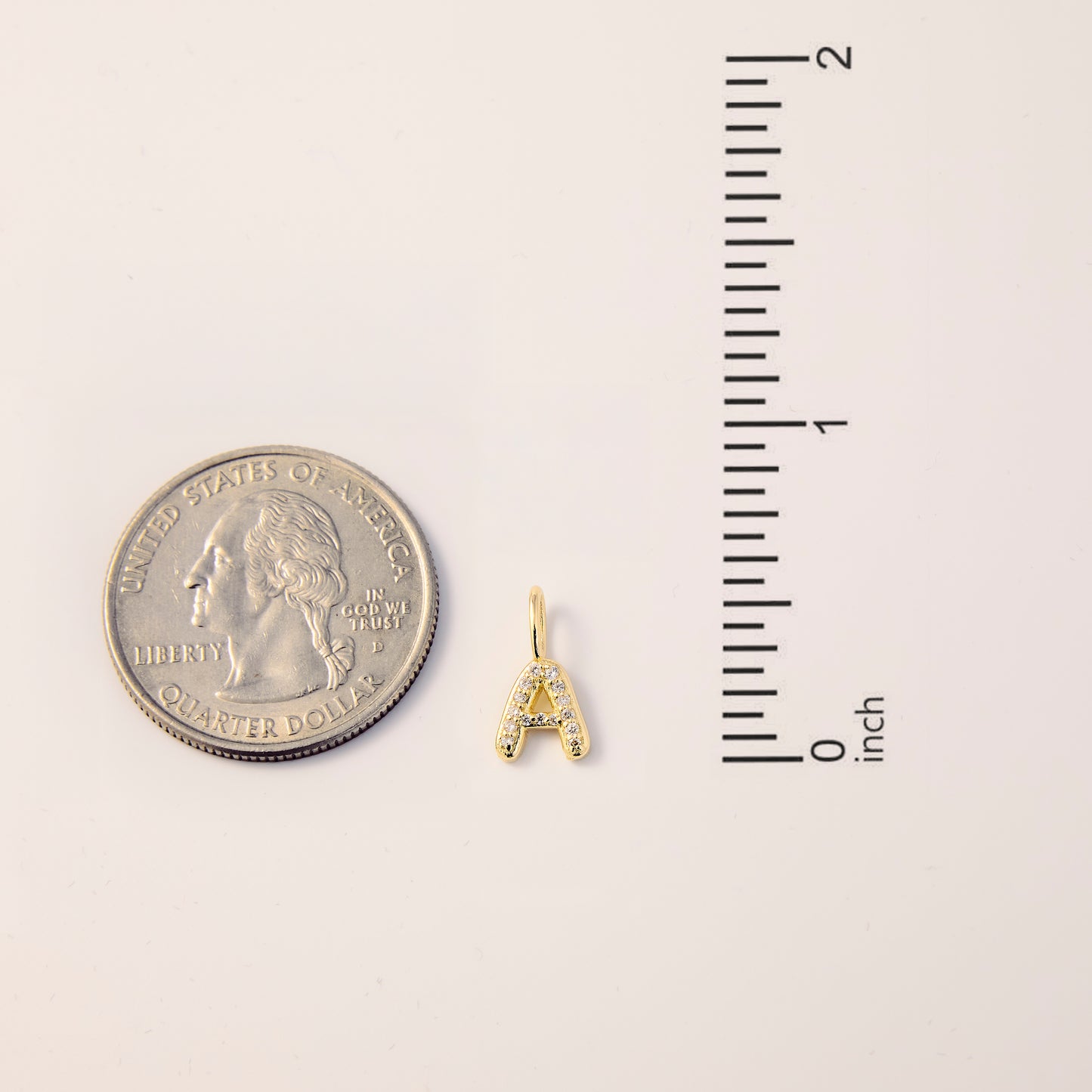 Diamond Hellium Letter Charm