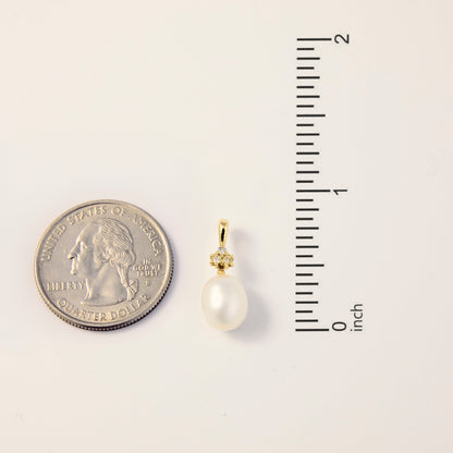 Unique Diamond Pearl Charm