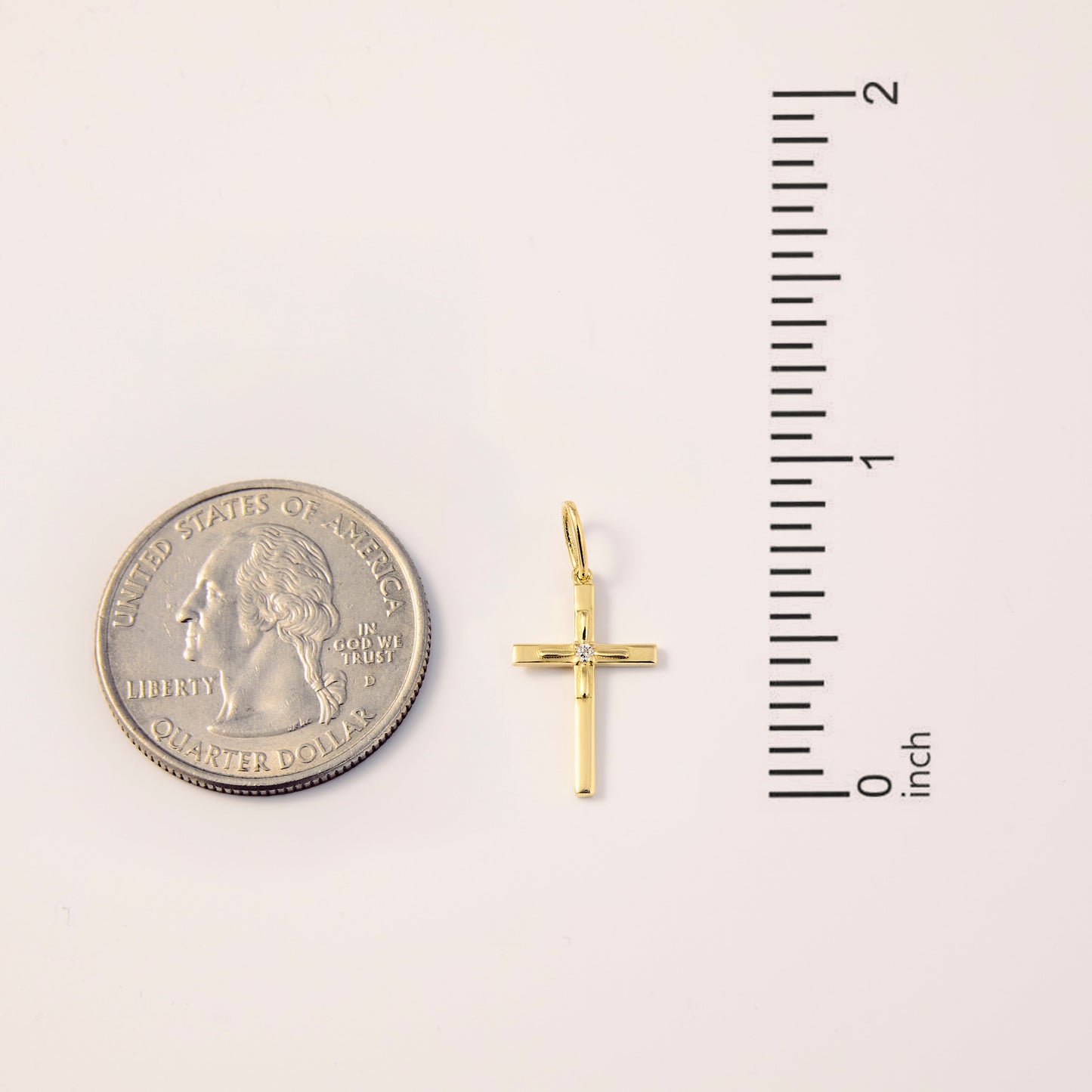 Diamond Accent Cross Charm