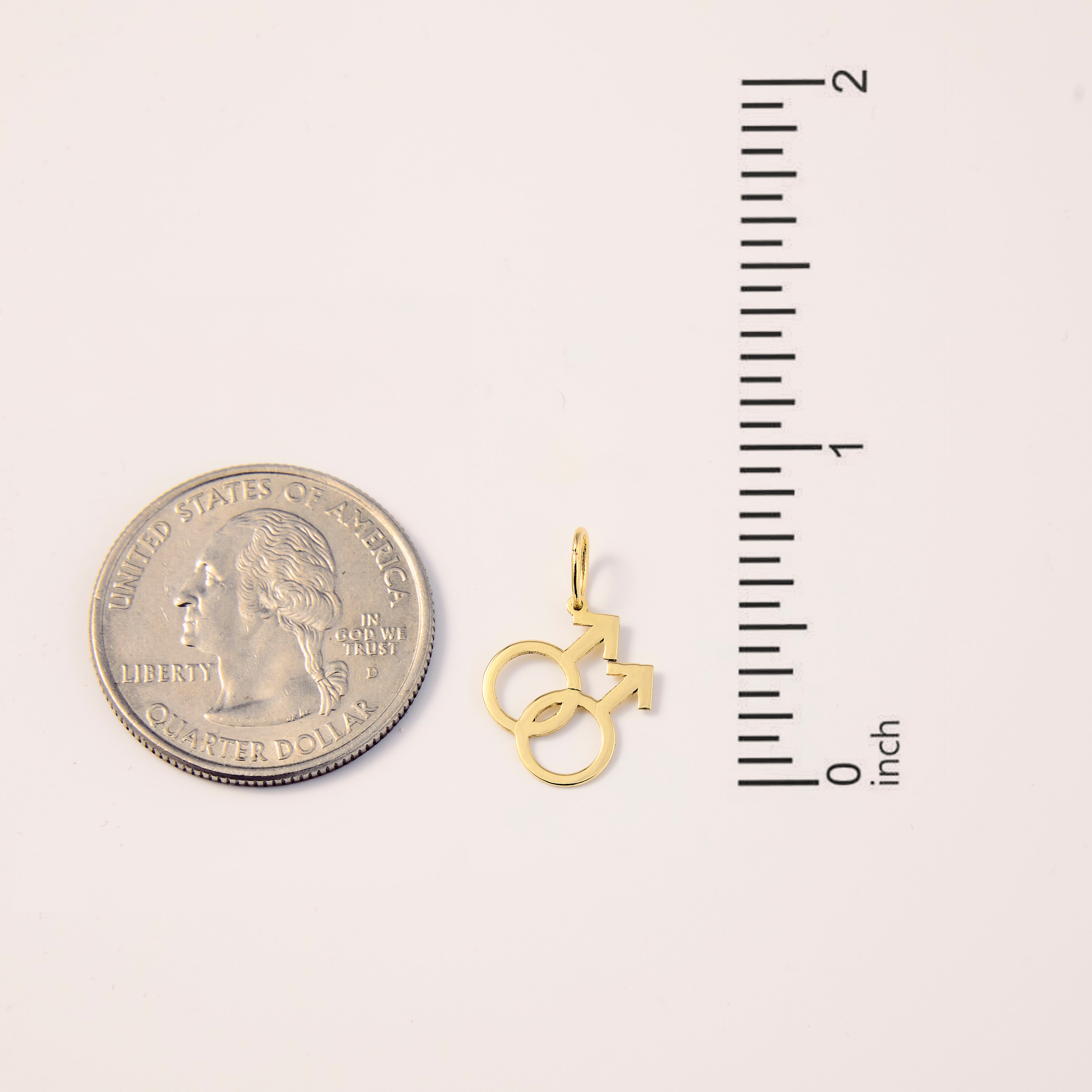 Linked Mars Symbols Charm