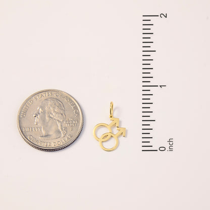 Linked Mars Symbols Charm