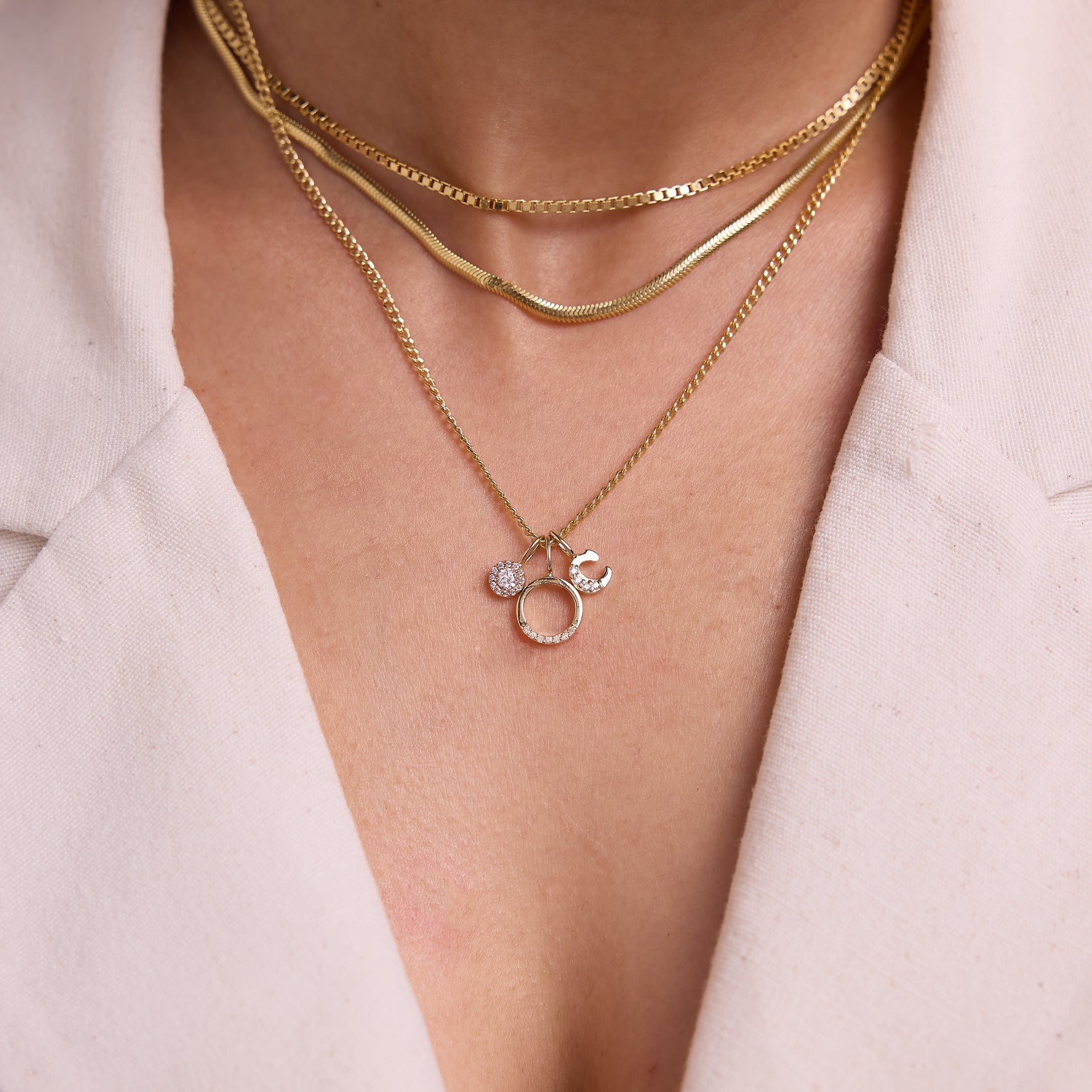 Diamond Circle Charm